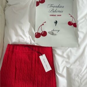 Frankies Bikinis Cable Knit Skirt